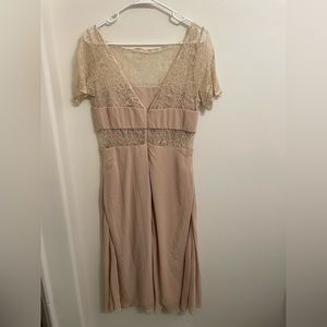 Asos size 10 nude dress laced top